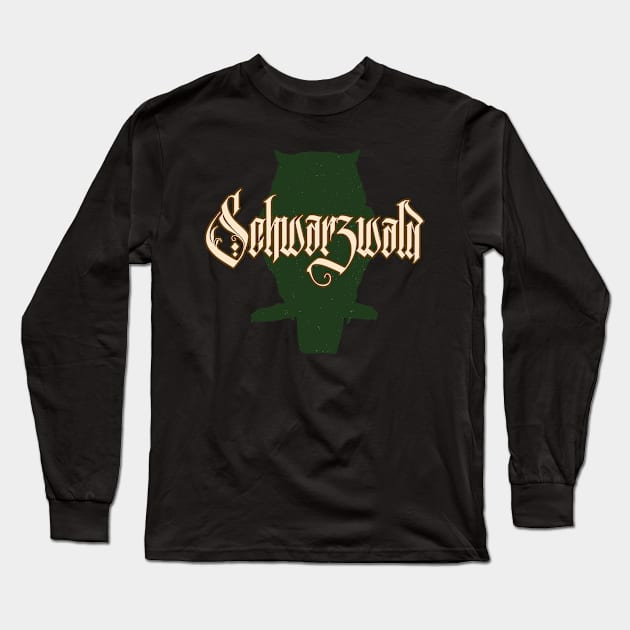 Schwarzwald Eule Uhu Vogel Natur Schwaben Long Sleeve T-Shirt by Foxxy Merch